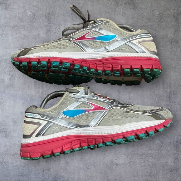 Brooks Ghost 8 Edition Womens Size 10 M Silver Pink Blue Running Shoes - Picture 1 of 10
